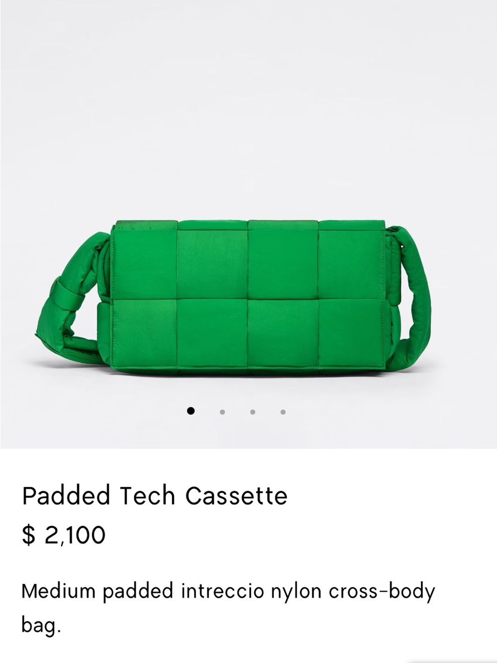 Bottega Veneta Emerald Padded Cassette Mini Shoulder Bag